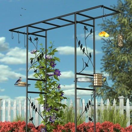 Bird Feeder Station, Backyard Birds Sanctuary, Diy Garden Trellis, Bird Feeding Station, Arch Trellis, Birds Design, Bird House Kits, Bird Feeding, Amazon Top