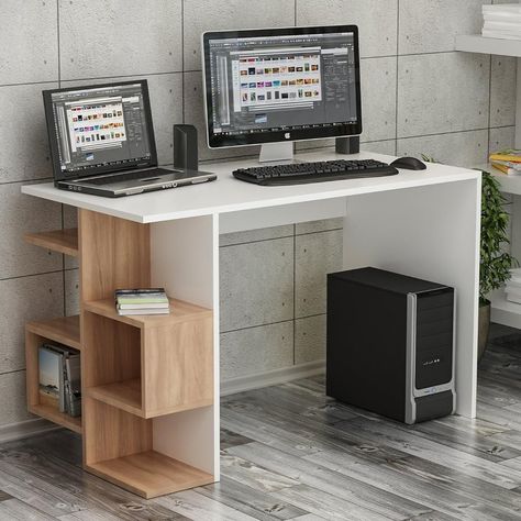 Deux Computer desk with book space - Free Shipping - Colours & customization option available -Ready to assemble - 15 days return policy Dm us For Order Now! Visit Our Website https://creativehomefurnishing.com #bookshelf #table 3moderntable #workstation Book Space, Bookshelf Table, Office Desks, Home Office Desks, Computer Desk, Order Now, Bookshelves, Office Desk, Return Policy