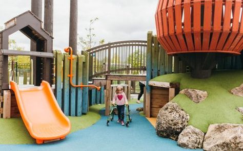 Ron Joyce Children’s Health Centre Accessible Playground, Grace Farms, Daycare Design, Gym Interior, Children's Garden, Natural Playground, Playground Design, Play Spaces, Play Space