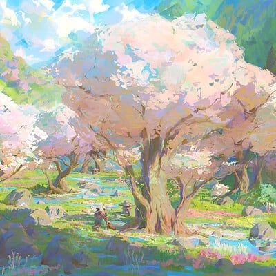 ArtStation - Slawek Fedorczuk Slawek Fedorczuk, Color Tips, Followers On Instagram, Landscape Concept, 다크 판타지, Spring Art, Fantasy Art Landscapes, Fantasy Concept Art, Dreamy Art