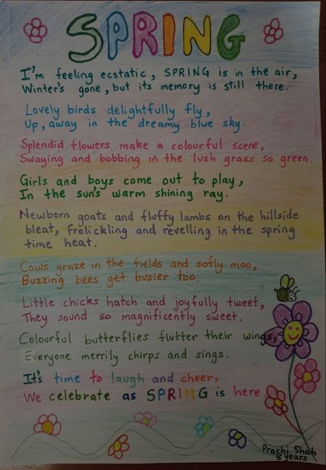 A little poem about Spring. Spring makes everything come alive, the earth sings, flowers dance, everyone is happy. Spring brings new hope. Poem About Spring, Poems About Spring, Spring Poems For Kids, Poetry Portfolio, Spring Poetry, Garden Poems, Thoughtful Thursday, Spring Poem, Flower Poem