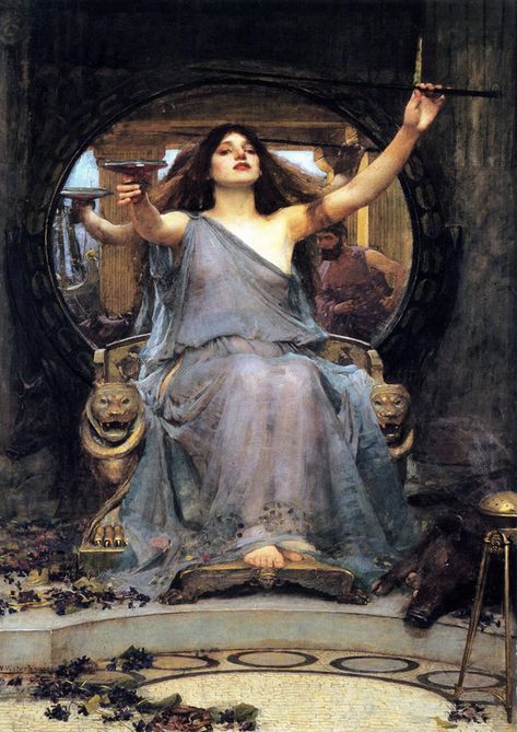 John William Waterhouse: Circe Offering the Cup to Ulysses. | Etsy Waterhouse Paintings, Pre Raphaelite Art, John William Waterhouse, Pre Raphaelite, Art Texture, Tarot Art, The Cup, Grand Art, Classical Art