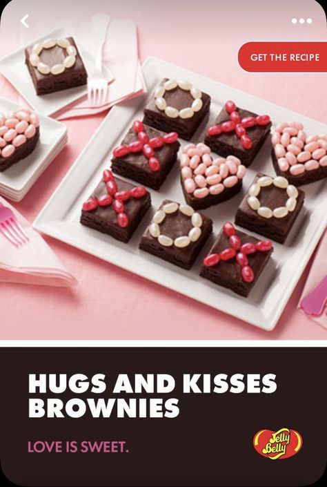 Alan Richardson, Decorated Brownies, Valentines Snacks, Valentines Baking, Hello Cupcake, Valentine Desserts, Valentines Day Desserts, Valentines Day Food, Hugs Kisses