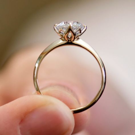 Pedal Prong Ring, Chain Engagement Ring, Unique Ring Prongs, Solitaire Diamond Engagement Rings, Engagement Ring Setting Styles, Prong Setting Ring, Low Set Diamond Ring, Cathedral Band Engagement Rings, Solitaire Ring Setting