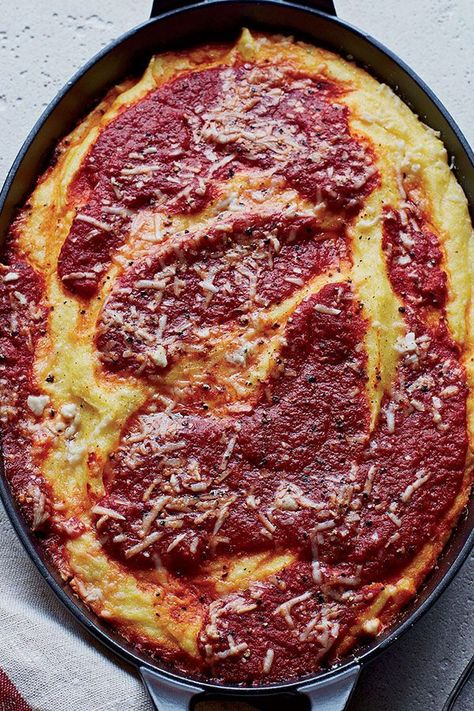 This quick and easy 35-minute baked polenta casserole recipe is the ultimate comfort food meets weeknight dinner recipe.#comfortfood #weeknightdinners #weeknightdinnerideas #weeknightdinnerrecipes #casseroles #casserolerecipes #polentacasserole Baked Polenta Recipes, Polenta Casserole, Easy Holiday Side Dishes, Baked Polenta, Polenta Recipes, Italian Comfort Food, Ground Beef Recipes Healthy, Hearty Casseroles, Best Casseroles