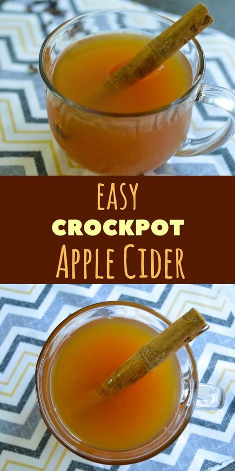 An easy hot apple cider recipe that you can prepare right in your crockpot or slow-cooker . Crockpot Apple Cider, Hot Apple Cider Recipe, Slow Cooker Apple Cider, Apple Cider Drink, Crockpot Apple, Spiked Apple Cider, Mulled Apple Cider, Cider Drinks, Apple Cider Recipe