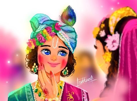 Holi Drawing Ideas Radha Krishna, Radhakrishna Holi Drawing, Quotes From Bhagavad Gita, Holi Painting, Holi Drawing, Krishna Holi, Buddha Painting Canvas, Radha Krishna Holi, Easy Rangoli Designs Videos