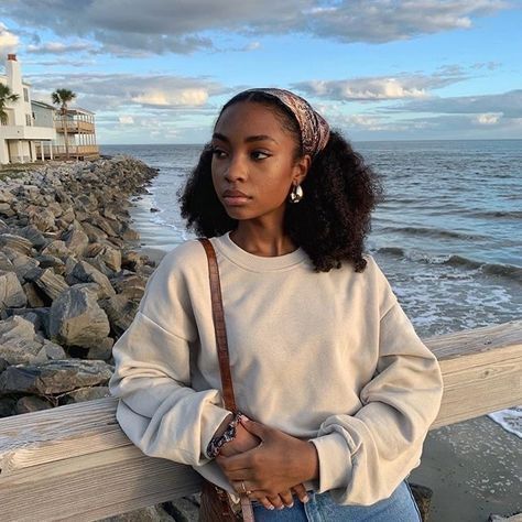 The Ocean, A Woman, The Beach, Hair, Black, Instagram