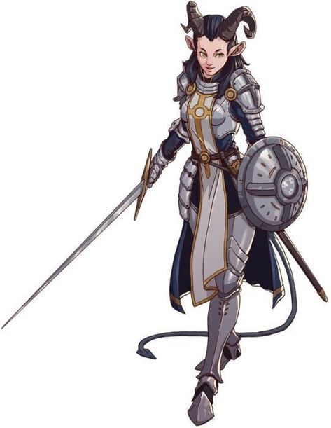 Satyr Female, Cleric Character Design, Female Character Art, Tiefling Paladin, Tiefling Female, Dnd Races, Elves Fantasy, Dungeons And Dragons Characters, Dark Elf