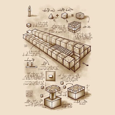 Minecraft Blueprint, Minecraft Sketch, Minecraft Blueprints, Minecraft Art, Minecraft Fan Art, Minecraft Creations, Minecraft Designs, Comic Art, Shirt Design