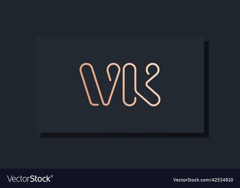 Vk Name Logo, Vk Logo Design, Letter Logo Design, Name Logo, King Logo, Initial Letter, Initial Letters, Letter Logo, Friends Quotes