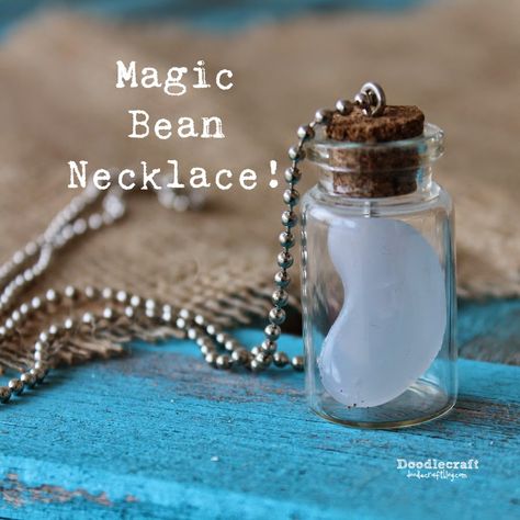 Bean Necklace, Upcycle Diy, Magic Bean, Fandom Jewelry, Once Up A Time, Outlaw Queen, Killian Jones, Bottle Charms, Décor Diy