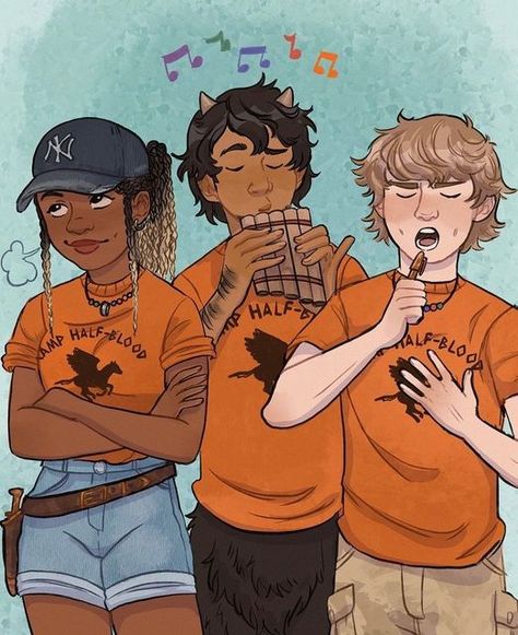 Percy Jackson Tv Series Fan Art, Percy Jackson Trio Fanart, Pjo Trio Fanart, Percy Jackson Annabeth, Pjo Art, Pjo Fanart, Percy Jackson Annabeth Chase, Grover Underwood, Persassy Jackson