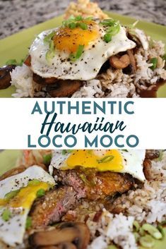 Pacific Islander Recipes, Mocoloco Recipe, White Rice Breakfast Recipes, Hawaiian Hamburger Steak Recipes, Mock Loco Recipe, Loko Moko Recipe, Moko Loco Recipe, Hawaiian Meals Traditional, Burger Patty Meal Ideas