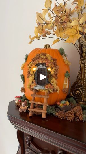 Pumpkin Fairy House 🎃🧚‍♂️ #autumn #Halloween | Sheri Wilson | Sheri Wilson · Original audio Pumpkin Houses, Pumpkin Cottage, Diy Halloween Home Decor, Pumpkin Fairy House, Pumpkin Fairy, Cute Cottages, Xmas Games, Pumpkin House, Fairy House Diy