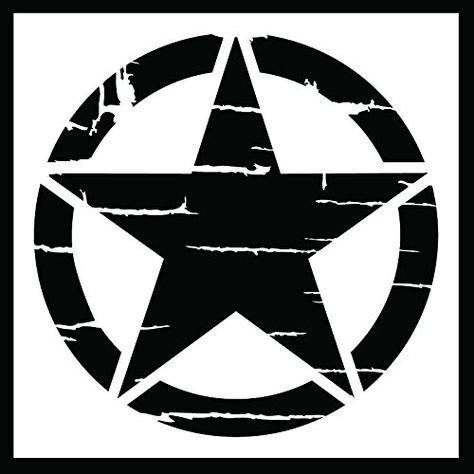 Auto Vynamics STENCILINVSTARDISTRESSED20 Distressed Military Invasion Star Stencil A Weathered Version Of The Iconic WWII Symbol 20by20inch Sheet 1 Piece Kit Single Sheet -- Be sure to check out this awesome product. Jeep Star, Stencils For Kids, Inexpensive Fashion, American Flag Decal, Jeep Decals, Skull Decal, Printable Star, Star Decals, Stencil Material