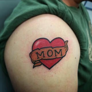 Mom heart with banner on arm tattoo by Josh Montiel at Valkyries Tattoo Gainesville Fl inkbyjosh5@gmail.com Heart Tattoo For Men, Heart With Banner, Mom Heart Tattoo, Heart Tattoo, Arm Tattoo, Fish Tattoos, Jesus Fish Tattoo, Tattoos For Guys, Tattoo Ideas