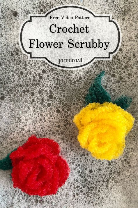 Flower Scrubby Crochet Pattern, Crochet Flower Scrubbies Free Pattern, Crochet Flower Scrubby, Crochet Dish Scrubbies Pattern Free, Pot Scrubbies, Scrubby Yarn Crochet Patterns, Scrubby Yarn Crochet, Scrubbies Crochet, Scrubbies Crochet Pattern