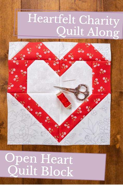 Heartfelt Quilt Along, I Found A Quilted Heart Pattern Free, Love Connection Quilt Pattern, Heart Quilt Blocks Free Pattern, Quilt Patterns With Hearts, Heart Blocks Made Easy, Open Heart Quilt Pattern, Pieced Heart Quilt Block Free Pattern, How To Make A Heart Quilt Block