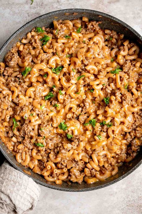 Turkey Helper, Healthy Hamburger Helper, Beef Mac And Cheese, Healthy Hamburger, Baked Ziti With Sausage, Best Ground Beef Recipes, Easy Fall Dinners, Hamburger Helper Recipes, Meat Lasagna