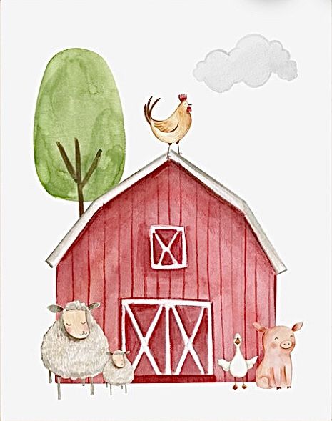 Farm Watercolor, Whimsical Paintings, Farm Party, Birthday Cookies, Painting For Kids, 2nd Birthday, Watercolor Paintings, New Baby Products, Twins