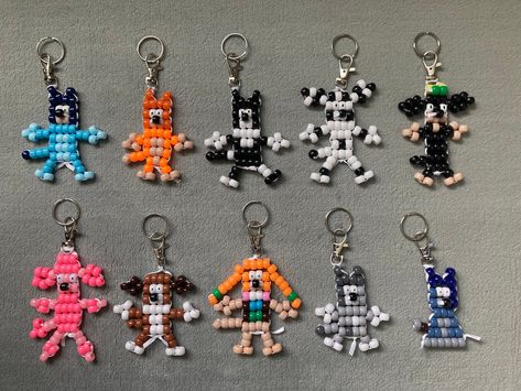 Beady Buddies, Beaded Keychains Patterns, Ribbon Lanyard, Pony Bead Animals, Bead Lizard, Bead Animals, Pony Bead Projects, Pony Bead Crafts, Pony Bead Patterns