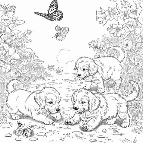 Coloring page from Golden Retriever Bundle. www.creativenookdesigns.com #coloringbooks #coloringbooksforadults #coloringpages #coloringpagesforadults #goldenretreivercoloringpages Golden Retriever Coloring Pages, Dog Coloring Book, Adult Coloring Pages, Coloring Page, Golden Retriever, Coloring Books, Coloring Pages, Dogs, Quick Saves