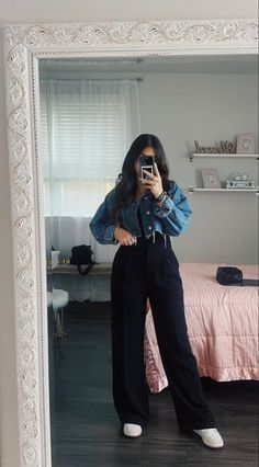 A Woman, Outfit Ideas, Mirror