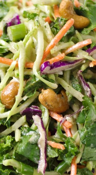 Thai Slaw, Shredded Broccoli, Ginger Slaw, Broccoli And Carrots, The Perfect Salad, Slaw Dressing, Perfect Salad, Cold Sandwiches, Food Salad