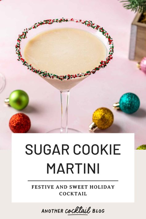 Just like your favorite Christmas cookie, this sugar cookie martini is sweet and festive. Made with whipped cream vodka, Irish cream, and a hint of amaretto, it's the perfect way to celebrate the holidays. Whipped Vodka Drinks, Sugar Cookie Martini, Cookie Martini, Vodka Sunrise, Bartending Tips, Whipped Vodka, Whipped Cream Vodka, Peppermint White, Irish Cream Liqueur