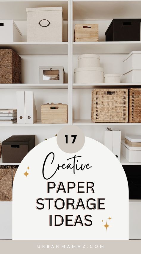 Paper Storage Ideas Office Paper Organization Ideas, Book Shelf Storage Ideas, Diy Paper Storage Ideas, 13x19 Paper Storage, Large Flat Paper Storage, Organize Files At Home, Diy 12x12 Paper Storage, Office Paper Storage, Scrapbook Paper Storage 12x12