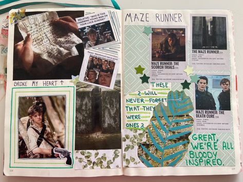 Hunger Games Scrapbook Ideas, Maze Runner Journal, Beacon Hills, The Scorch, The Scorch Trials, Note Book, Journal Page, Maze Runner, My Heart Is Breaking