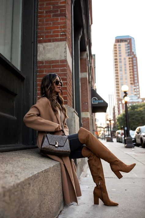 mia mia mine wearing suede over the knee boots from nine west #otkboots #boots #casualootd #style Best After Christmas Sales, Abercrombie Outfits, Marc Fisher Boots, Mia Mia Mine, Express Outfits, Mia Mia, Eve Outfit, New Years Eve Outfits, Suede Leather Boots