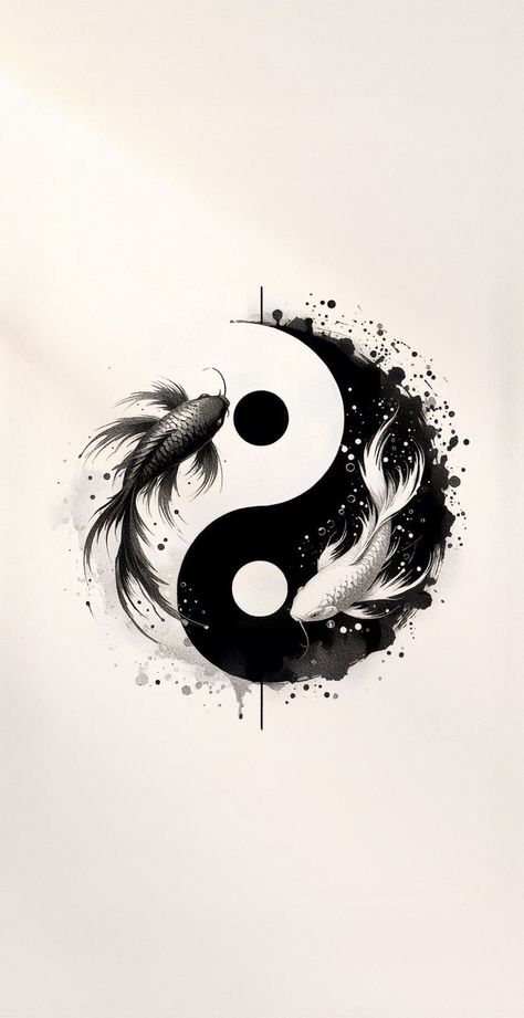 Yin Yang Wallpaper Hd, Yin And Yang Interior Design, Yingyang Tattoo Yin Yang, Ying And Yang Aesthetic, Cool Ying Yang Tattoo, Yin Yang Aesthetic Wallpaper, Ying And Yang Wallpaper, Ying Yang Wallpaper Aesthetic, Fly High Wallpaper