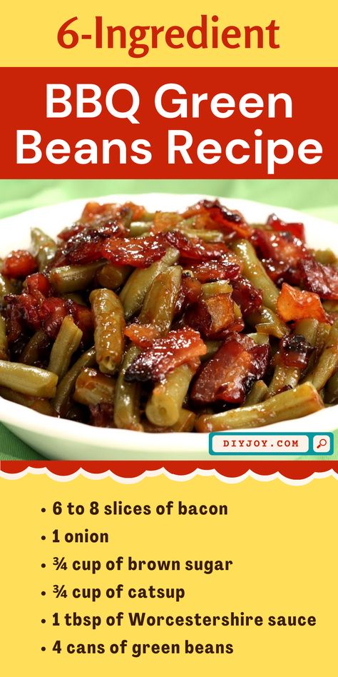 Easy BBQ Green Beans - Quick Vegetable Recipe Ideas for Green Beans City Bbq Green Beans Recipe, Barbecue Green Beans, Mission Bbq Green Beans Recipe, Bbq Green Beans With Bacon, Bbq Green Beans, Arkansas Green Beans, Country Green Beans, Roasted Recipes, Vegetables Ideas