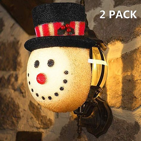 Amazon.com: MAOYUE 2 Pack Porch Light Covers Christmas Snowman Holiday Light Covers Outdoor Light Covers for Porch Lights, Garage Lights, Large Light Fixtures, Outdoor Christmas Decorations: Garden & Outdoor Large Light Fixtures, Porch Snowman, Christmas Lights Ideas, Porch Light Covers, Holiday Lights Outdoor, Outdoor Porch Lights, Garage Lights, Indoor Christmas Lights, Porch Lights