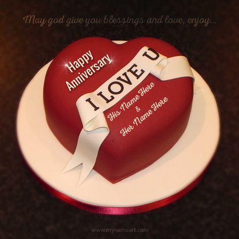 Anniversary Blessing Wishes Picture Heart Shaped Birthday Cake, Heart Birthday Cake, Rodjendanske Torte, Cake For Boyfriend, Heart Shaped Cake, Whiskey Cake, New Birthday Cake, Birthday Cake For Husband, Cake For Husband