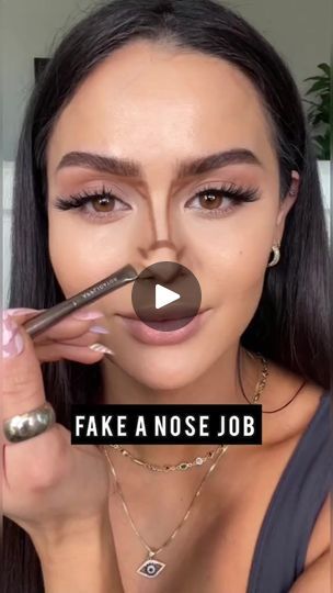 295K views · 1.6K reactions | Fake a nose job with makeup #howtocontouryournose #contour #nosecontour #makeuptutorial #contourtutorial #contourhac | Christen Dominique | Bella Poarch · Build a Bitch Contour Tutorial, Nose Contouring, Nose Job, Christening, Makeup Tutorial, Makeup