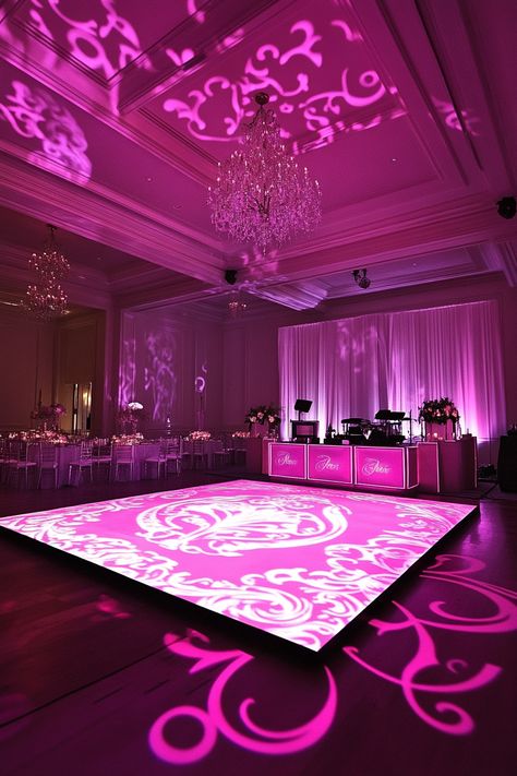 Wedding entertainment space. Pink monogram projection, LED borders.

Planning a wedding is no small feat - the location, attire, food, and of course, the dance floor. It's not just a space for guests to sway; it's a personal statement and centerpiece. Giving it life can propel your party from enjoyable to unforgettable. Welcome to the world of 28…

Read more: https://tastywed.com/generated-post-28-dynamic-wedding-dance-floor-design-concepts/ Wedding Dance Floor Design, Dance Floor Design, Winter Wedding Cape, Traditional Wedding Vows, Wedding Dance Floor, Elegant Winter Wedding, Dance Floor Wedding, Cape Designs, Wedding Cape