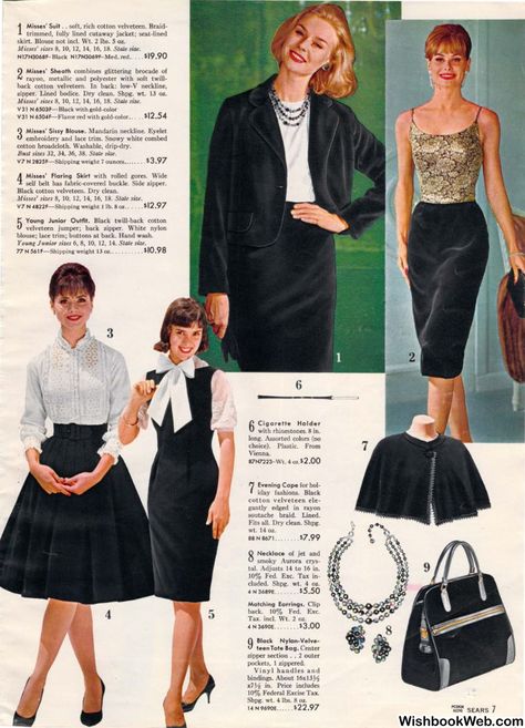 1962 Womens Fashion, 1962 Fashion Women, Hairspray Costume, 1962 Fashion, 1950s Accessories, 60s Fashion Trends, 1960s Fashion Women, 60s Fashion Dresses, Vintage Catalog