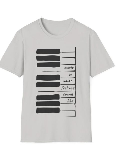 Feelings Sound T-Shirt, Music Art Shirt, Musician Singer Gift, Music Notes Art, Fun gift for Musician. #tshirt #music #pianokeys #musiciantee #musiciansingertee #giftformusician #gift #surprise #present #birthday #giftforpianist Music T Shirt Design Ideas, Music Tshirt Design, Music Tshirt Design Ideas, Surprise Present, Music Notes Art, Gift For Musician, Notes Art, Present Birthday, Art Shirt