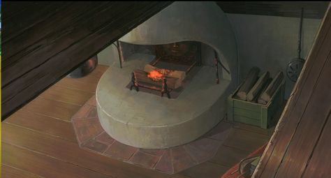 Howl's Moving Castle Screenshot Interior Reference Cleaning Spree Movie Moodboard, Interior Reference, Ghibli Aesthetic, Mechanical Workshop, Fairy House Crafts, Building A Cabin, Howls Moving, Howl's Moving Castle, Castle Art