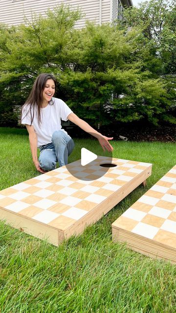 Corn Hole Court, Corn Hole Boards Diy, Diy Corn Hole Boards, Diy Corn Hole, Diy Cornhole Boards, Corn Hole Boards, Corn Hole Diy, Corn Hole, Instagram Diy