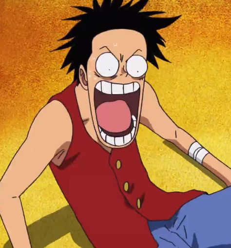 Luffy Funny Moments, Luffy Pre Timeskip, One Piece Funny Faces, Luffy Painting, Luffy Face, Funny Luffy, Même Face, Meme One Piece, One Piece Stickers