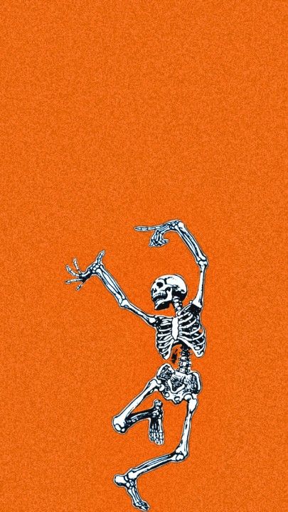 Orange Skeleton Wallpaper, Spooky Scary Skeleton Wallpaper, Black Y2k Wallpaper, Orange Skeleton, Skeleton Wallpaper, Halloween Desktop Wallpaper, Minimalist Halloween, Horror Artwork, Black Phone Wallpaper