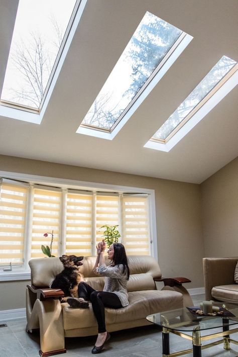 Skylight Living Room, Search Pinterest, Skylight Design, Roof Window, Solar Heating, Loft Conversion, Wooden Beams, Timber Framing, Double Glazing