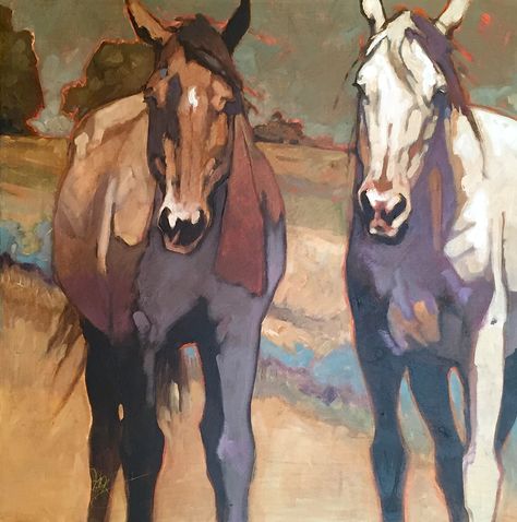 Summer Days 20x20 acrylic on canvas Peggy Judy, Western Artwork, Painting Summer, Estes Park Colorado, Horse Artwork, Equestrian Art, Watercolor Horse, West Art, Cowboy Art