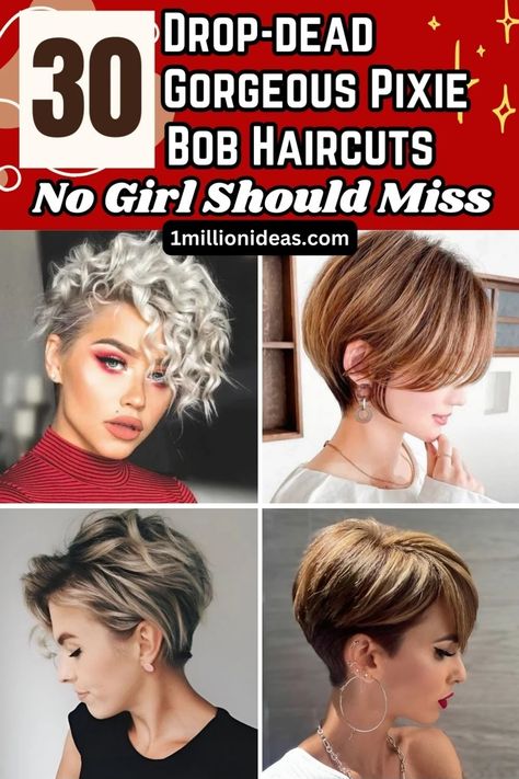 30 Drop-dead Gorgeous Pixie Bob Haircut Haircuts For Short Hair, Lady Bob, Lob Cut, Brunette Pixie, Short Pixie Bob, Lob Haircuts, Pixie Bob Hairstyles, Bob Haircut Ideas, Longer Pixie Haircut