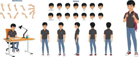 Male Turnaround, Turnaround Sheet, Character Turnaround, Indian Boy, Character Model Sheet, Character Model, Style Reference, Model Sheet, Search Video