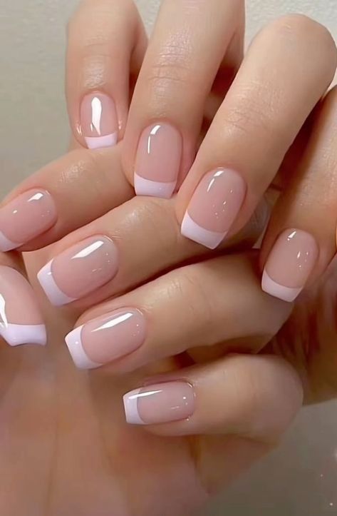 Office Nails, Gel Nails French, Manicure Colors, French Manicure Nails, Fancy Nails Designs, Nagel Tips, Work Nails, Short Acrylic Nails Designs, Gel Nail Designs